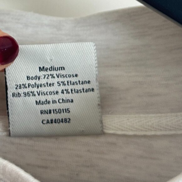 VARLEY Betsy Sweatshirt in Ivory Marl Size Medium - Picture 7 of 13